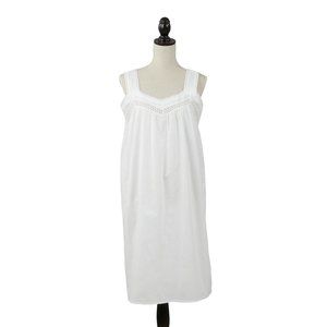 Taleen White 100% cotton Ladies Nightgown Night Dress Embroidered lightweight